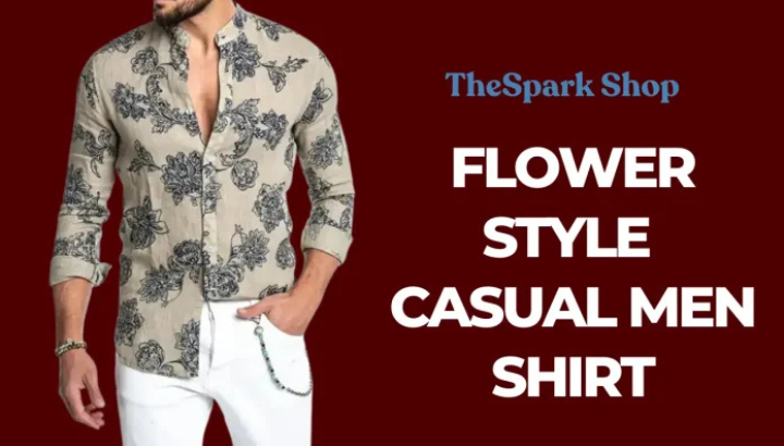 Thespark Shop Flower Style Casual Men Shirt: Stylish Comfort for Every Occasion