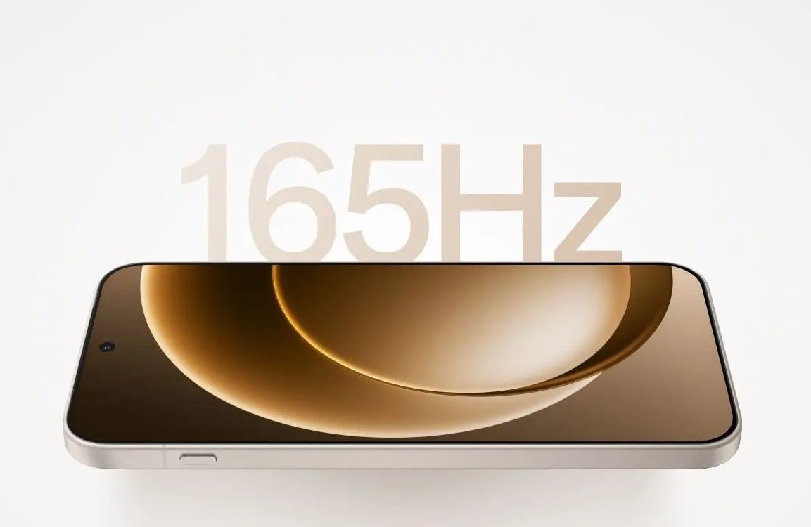 OnePlus 15 Official 165Hz refresh rate Image.