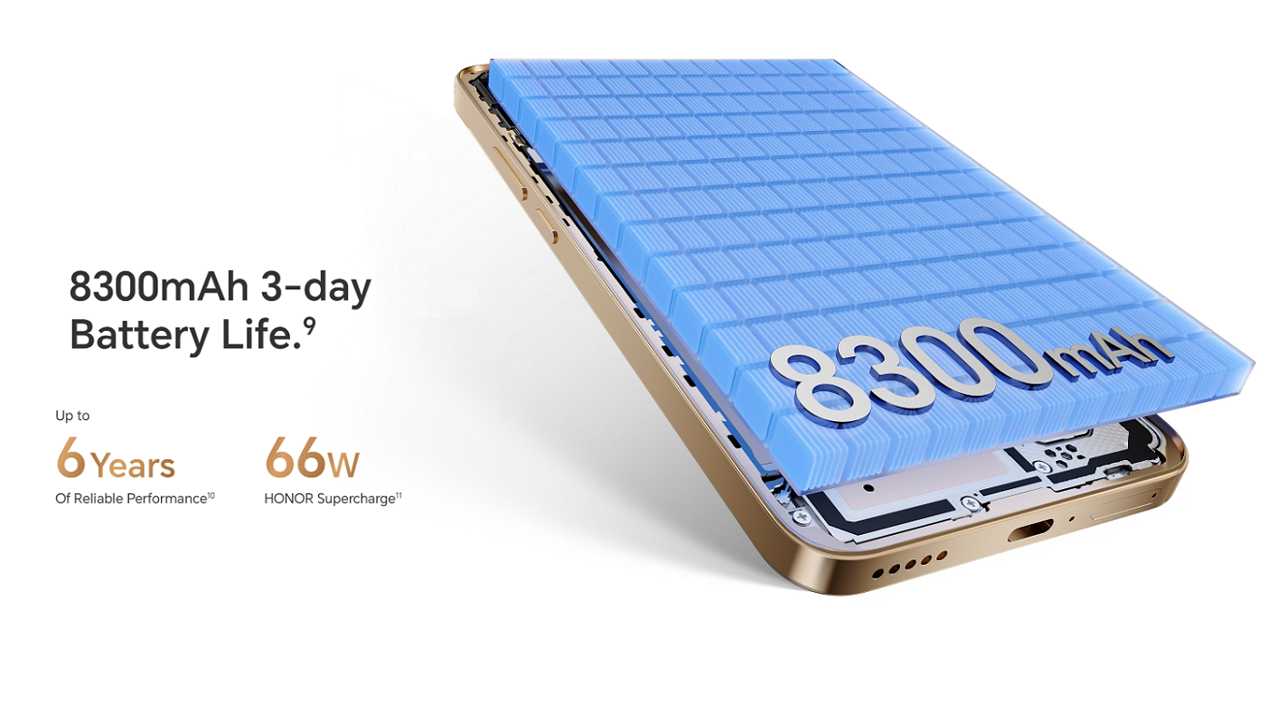 Honor X9d battery Side.