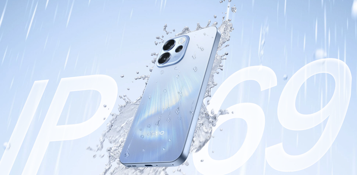 Oppo Reno15 powerful dust and waterproof Side Image.