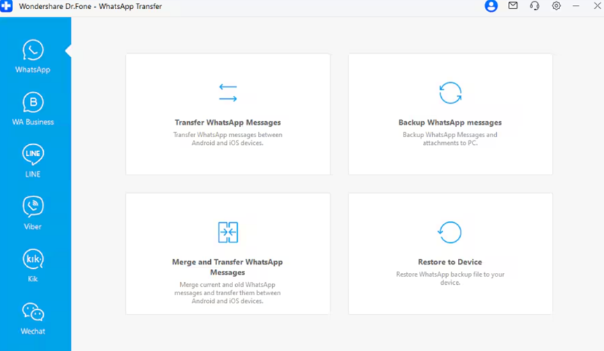Navigate to the WhatsApp Transfer Tool