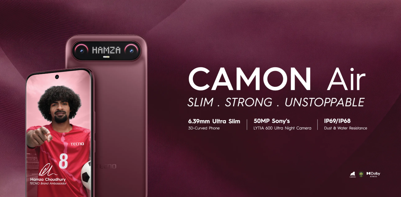Tecno Camon Air Launched in Bangladesh on 1 Sep 2026 with MediaTek Dimensity G200 Ultimate Processor